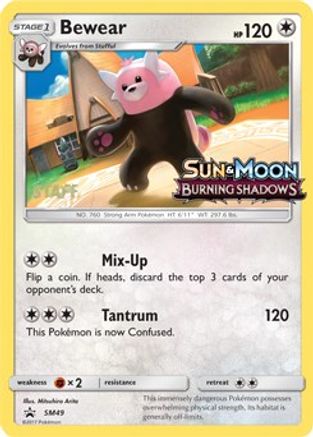 Bewear (SM49) (Staff Prerelease Promo) [Sun & Moon: Black Star Promos] - Deck Out Gaming