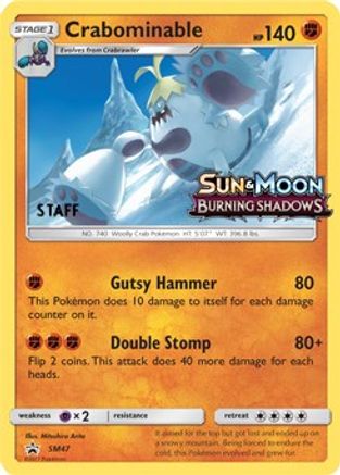 Crabominable (Staff Prerelease Promo) [SM Black Star Promos] - Deck Out Gaming