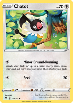Chatot [SWSH04: Vivid Voltage] Reverse Holofoil - Deck Out Gaming