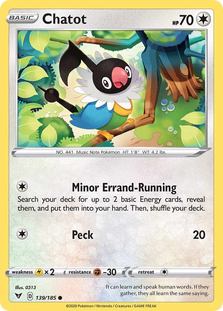 Chatot [SWSH04: Vivid Voltage] Reverse Holofoil - Deck Out Gaming