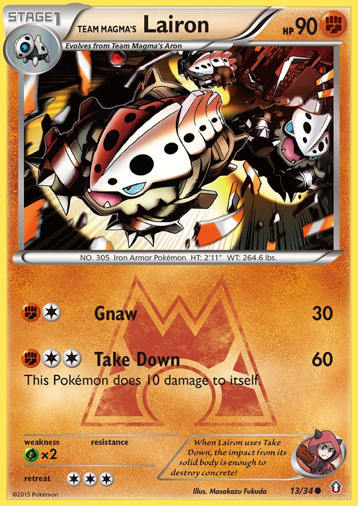 Team Magma's Lairon (13) [Double Crisis] Reverse Holofoil - Deck Out Gaming