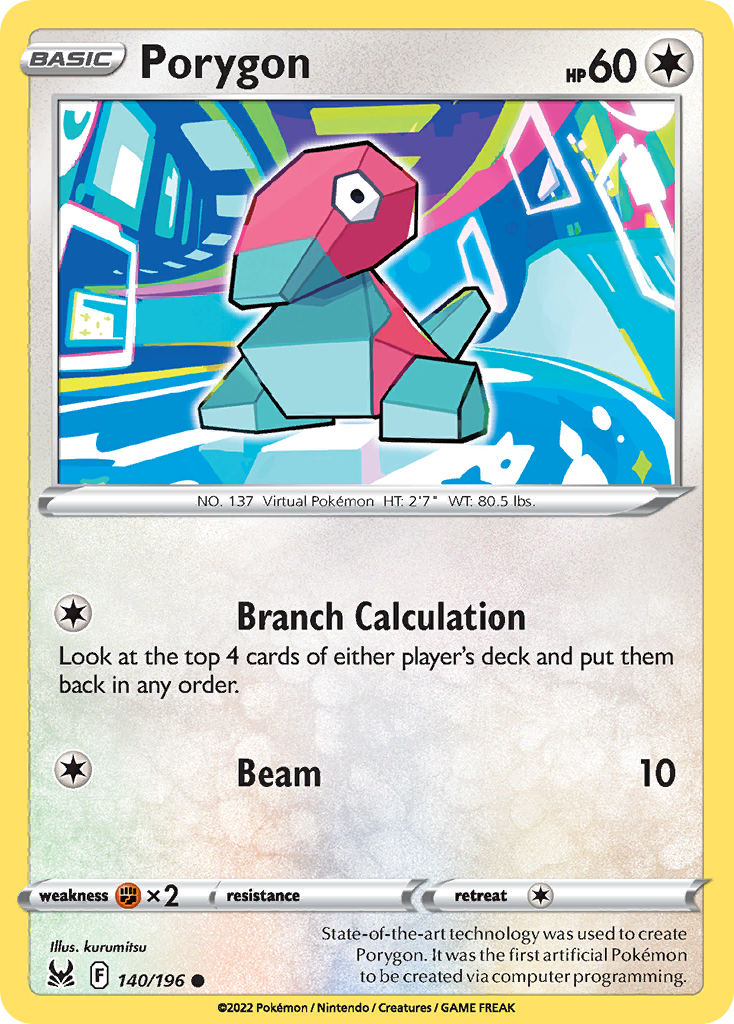 Porygon (140/196) [Sword & Shield: Lost Origin] - Deck Out Gaming