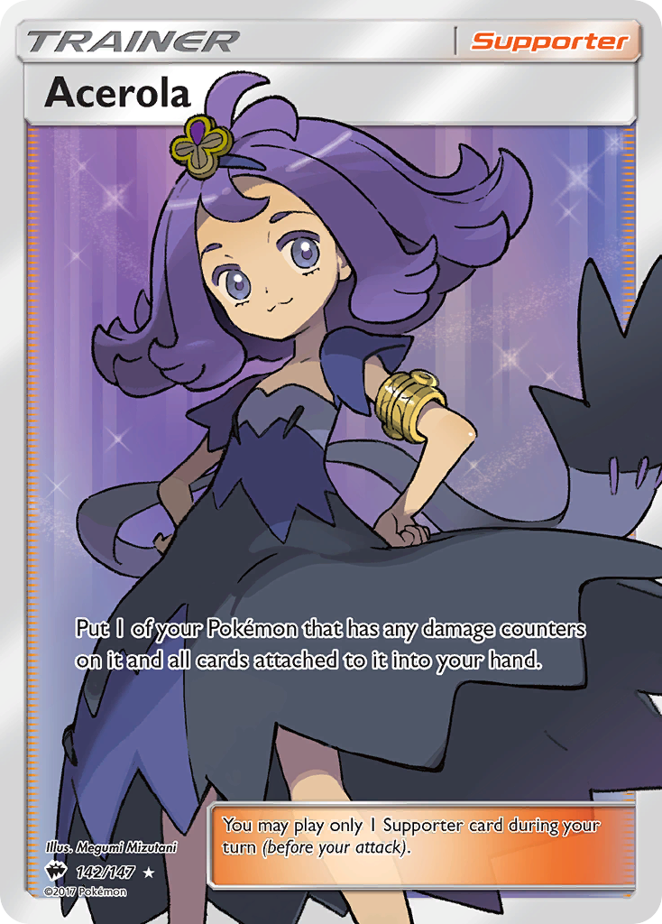 Acerola (Full Art) (142) [SM - Burning Shadows] - Deck Out Gaming