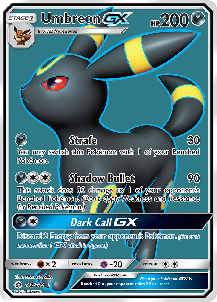 Umbreon GX (Full Art) (142) [SM Base Set] - Deck Out Gaming