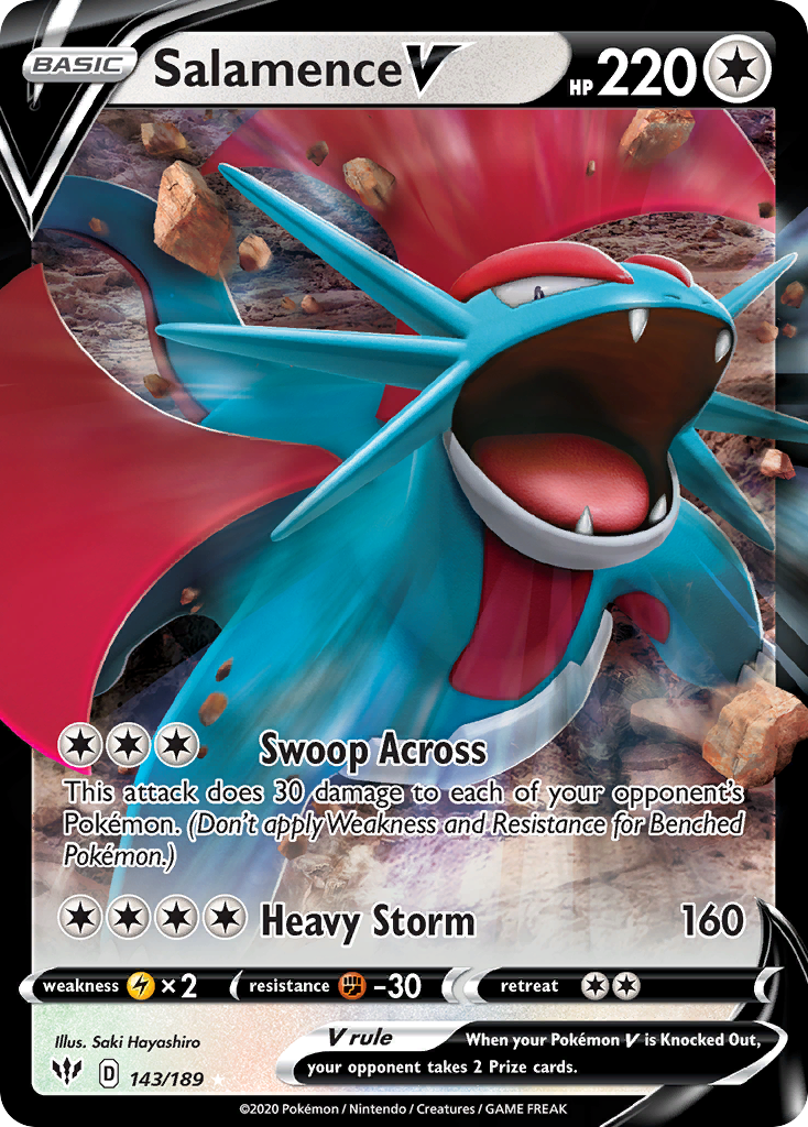 Salamence V (143/189) [SWSH03: Darkness Ablaze] - Deck Out Gaming