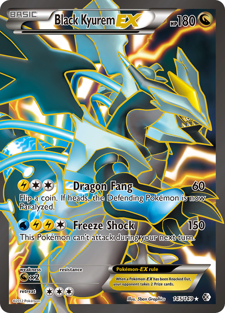 Black Kyurem EX (145 Full Art) (145) [Boundaries Crossed] - Deck Out Gaming