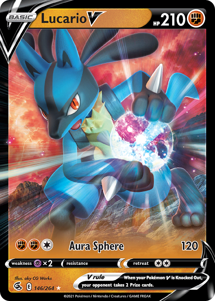 Lucario V  (146/264) [Sword & Shield: Fusion Strike] - Deck Out Gaming