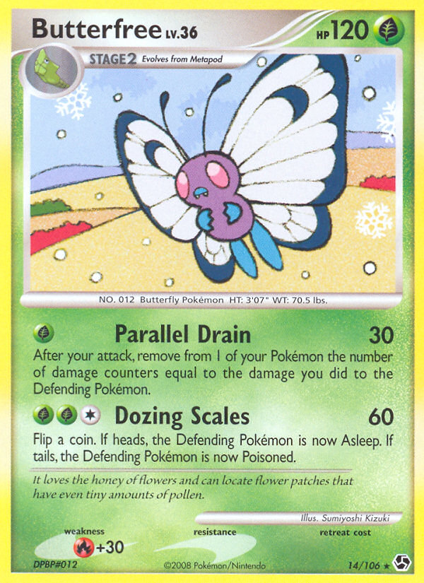 Butterfree (14) [Great Encounters] Reverse Holofoil - Deck Out Gaming