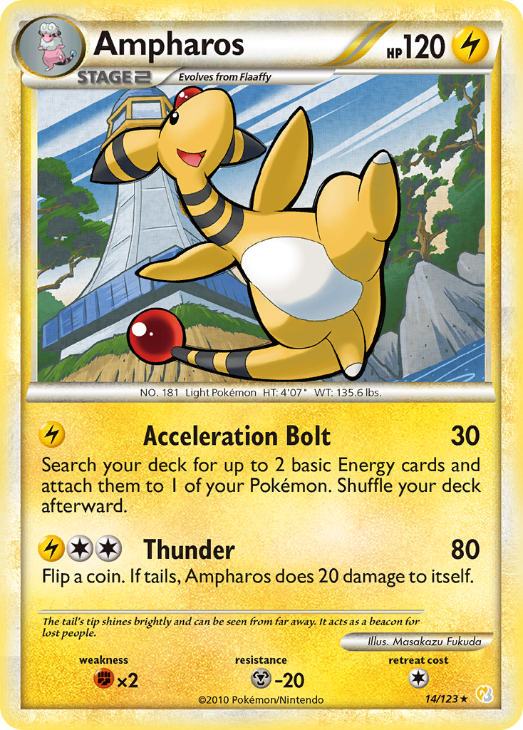 Ampharos (14) [HeartGold SoulSilver] Reverse Holofoil - Deck Out Gaming