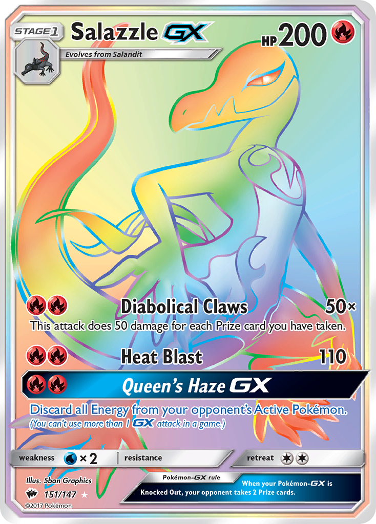 Salazzle GX (Secret) (151) [SM - Burning Shadows] - Deck Out Gaming