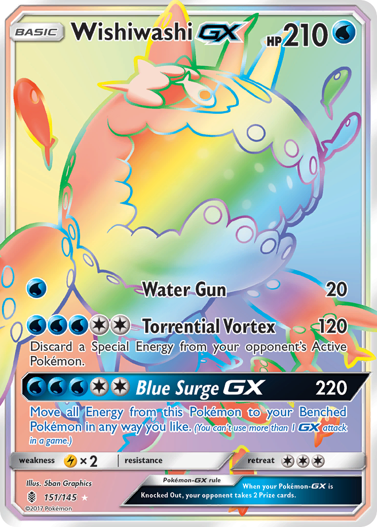 Wishiwashi GX (Secret) (151) [SM - Guardians Rising] - Deck Out Gaming