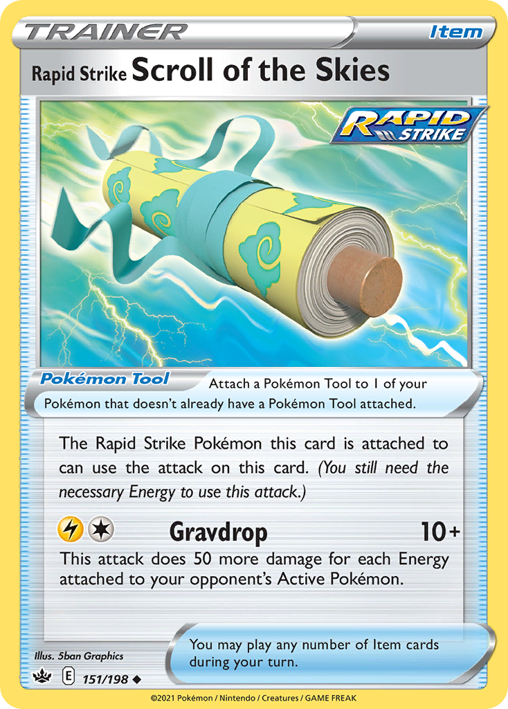 Rapid Strike Scroll of the Skies  (151/198) [Sword & Shield: Chilling Reign] Reverse Holofoil