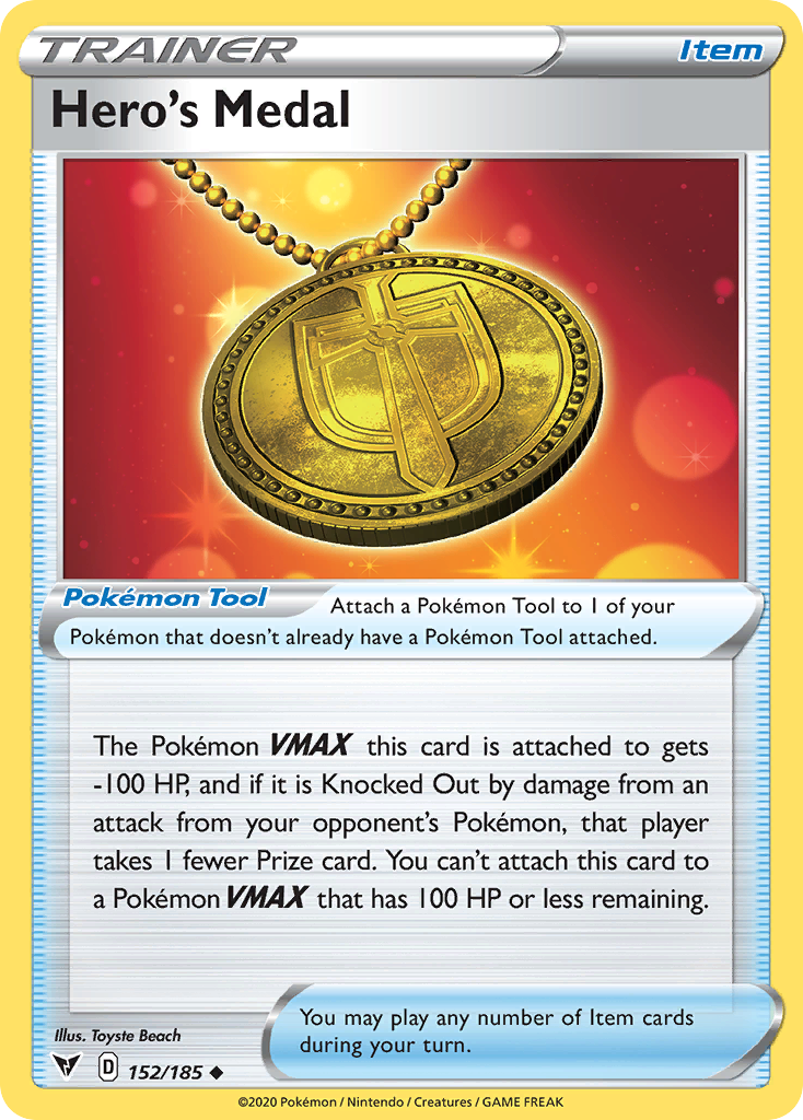 Hero's Medal [SWSH04: Vivid Voltage] Reverse Holofoil - Deck Out Gaming