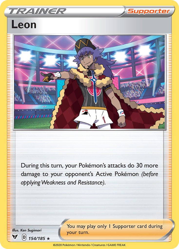 Leon [SWSH04: Vivid Voltage] Reverse Holofoil - Deck Out Gaming