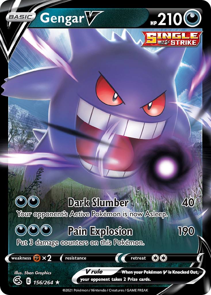 Gengar V (156/264) [Sword & Shield: Fusion Strike] - Deck Out Gaming