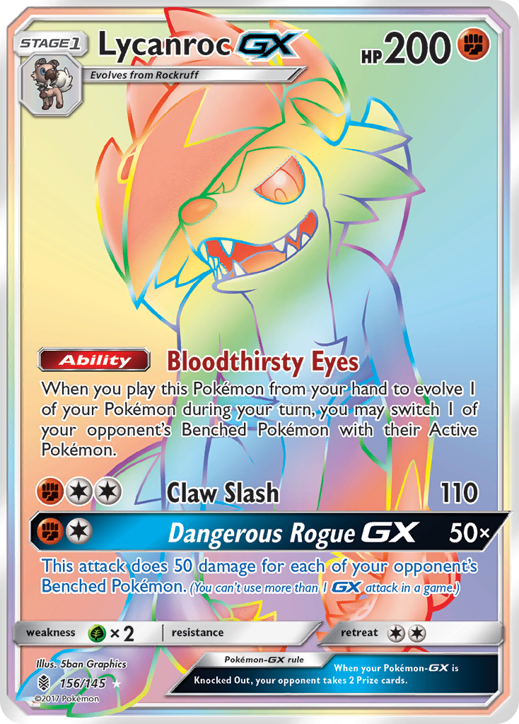 Lycanroc GX (Secret) (156) [SM - Guardians Rising] - Deck Out Gaming