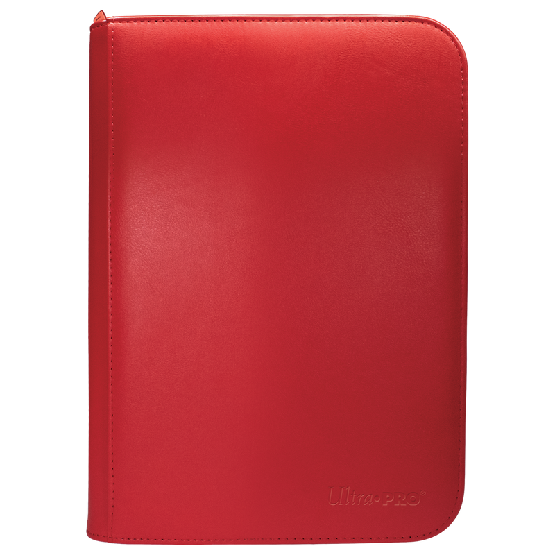 Ultra Pro Vivid 4-Pocket Zippered PRO-Binder - Red - Deck Out Gaming