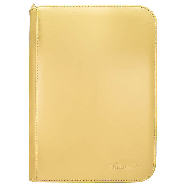Ultra Pro Vivid 4-Pocket Zippered PRO-Binder - Yellow - Deck Out Gaming