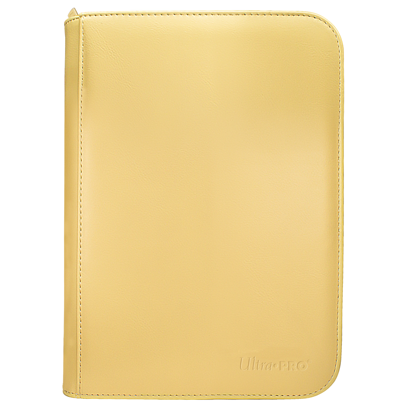 Ultra Pro Vivid 4-Pocket Zippered PRO-Binder - Yellow - Deck Out Gaming