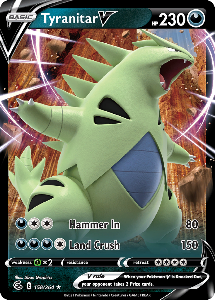 Tyranitar V (158/264) [Sword & Shield: Fusion Strike] - Deck Out Gaming