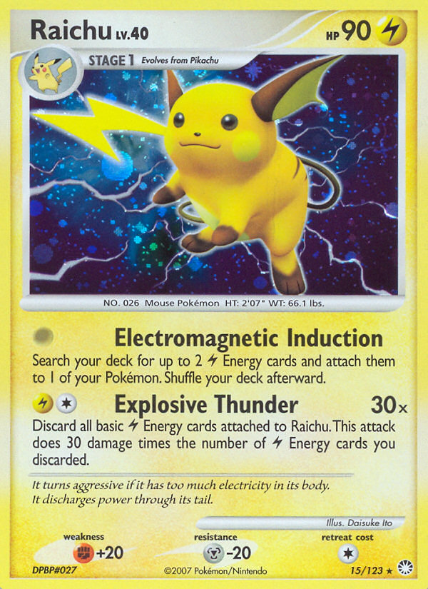 Raichu (15) [Mysterious Treasures] Reverse Holofoil - Deck Out Gaming