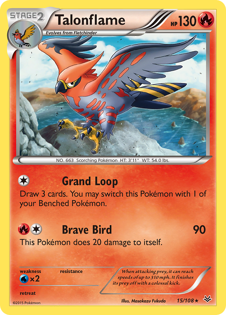 Talonflame (15) [XY - Roaring Skies] Reverse Holofoil - Deck Out Gaming