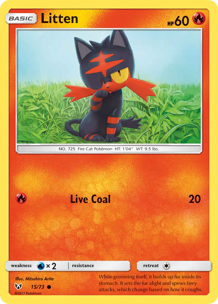 Litten (15/73) [Sun & Moon: Shining Legends] Reverse Holofoil - Deck Out Gaming