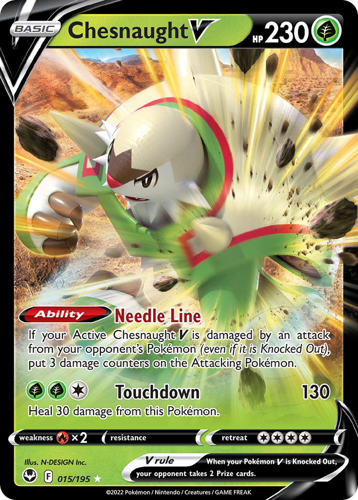 Chesnaught V (015/195) [Sword & Shield: Silver Tempest] - Deck Out Gaming