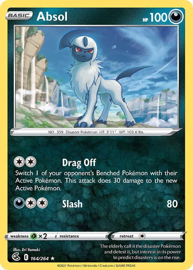 Absol  (164/264) [Sword & Shield: Fusion Strike] Reverse Holofoil - Deck Out Gaming