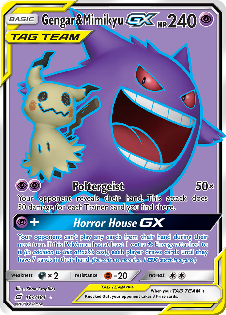 Gengar & Mimikyu GX (164/181) [Sun & Moon: Team Up] - Deck Out Gaming