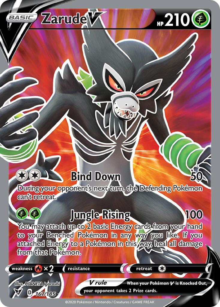 Zarude V (Full Art) [SWSH04: Vivid Voltage] - Deck Out Gaming