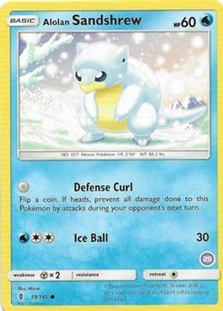 Alolan Sandshrew (19/145) (Deck Exclusive #29) [Sun & Moon: Trainer Kit - Alolan Sandslash] - Deck Out Gaming