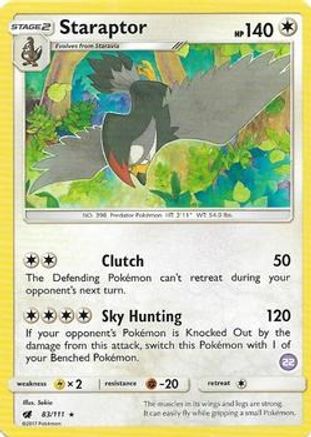 Staraptor (83/111) (Deck Exclusive #22) [Sun & Moon: Trainer Kit - Alolan Sandslash] - Deck Out Gaming