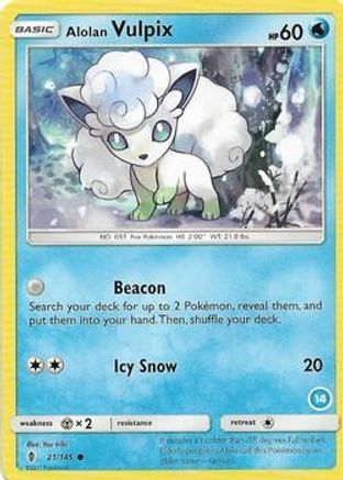 Alolan Vulpix (21/145) (Deck Exclusive #14) [Sun & Moon: Trainer Kit - Alolan Ninetales] - Deck Out Gaming