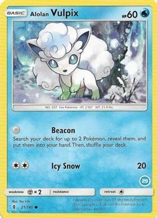 Alolan Vulpix (21/145) (Deck Exclusive #29) [Sun & Moon: Trainer Kit - Alolan Ninetales] - Deck Out Gaming