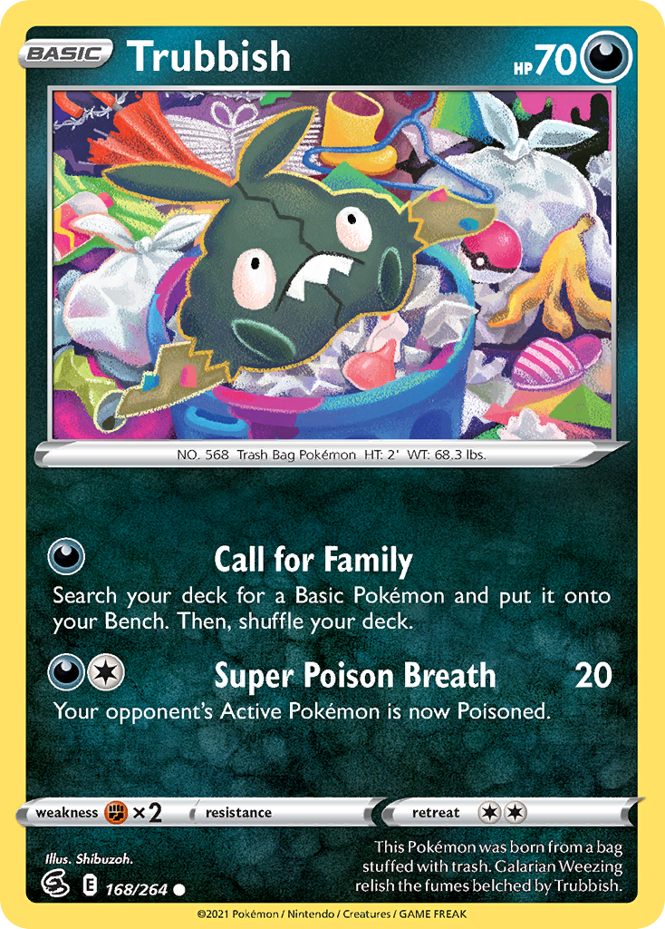 Trubbish (168/264) [Sword & Shield: Fusion Strike] Reverse Holofoil - Deck Out Gaming