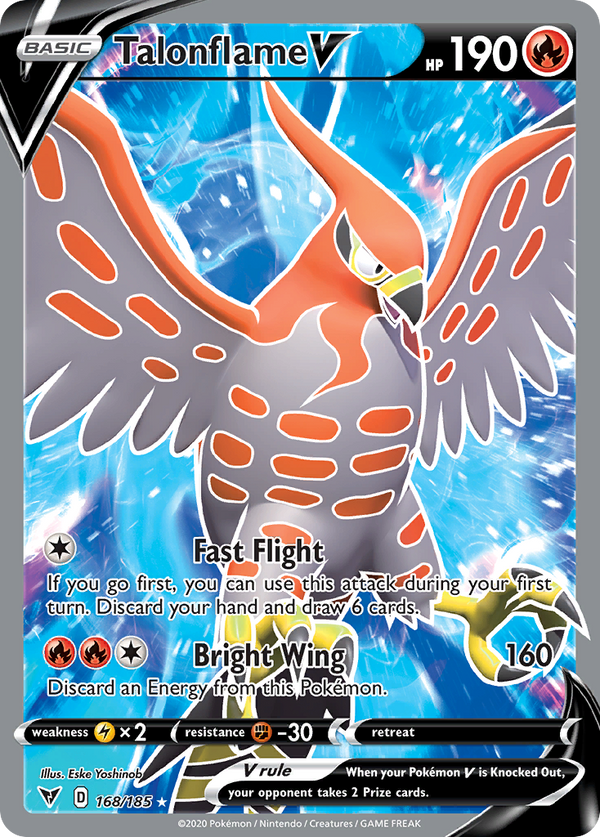 Talonflame V (Full Art) [SWSH04: Vivid Voltage] - Deck Out Gaming