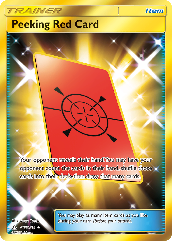 Peeking Red Card (Secret Rare) (169) [SM - Ultra Prism]