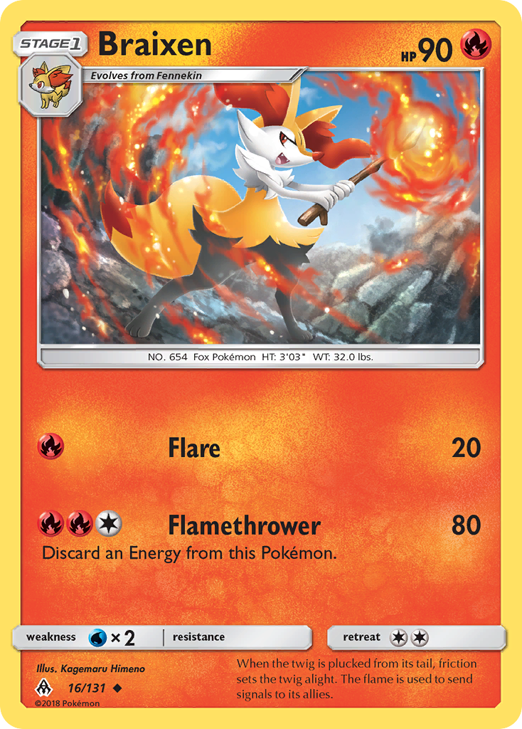 Braixen (16) [SM - Forbidden Light] - Deck Out Gaming