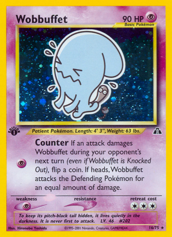 Wobbuffet (16/75) [Neo Discovery 1st Edition] - Deck Out Gaming