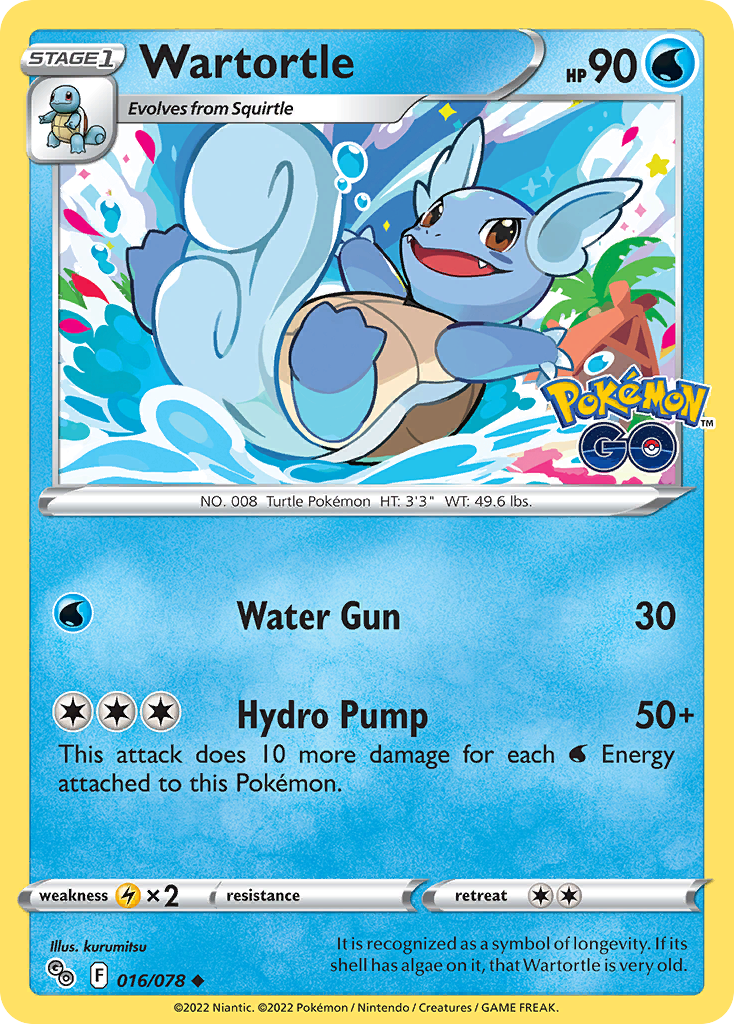 Wartortle (016/078) [Pokémon GO] Reverse Holofoil - Deck Out Gaming