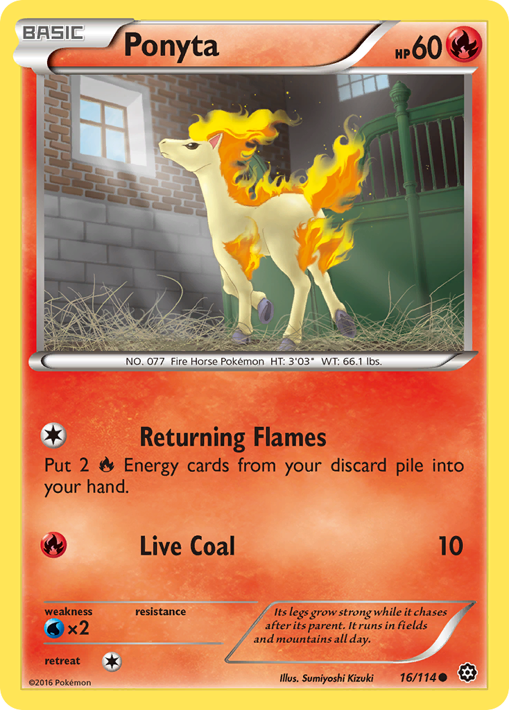 Ponyta (16) [XY - Steam Siege] - Deck Out Gaming