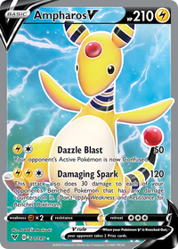 Ampharos V (Full Art) [SWSH04: Vivid Voltage] - Deck Out Gaming