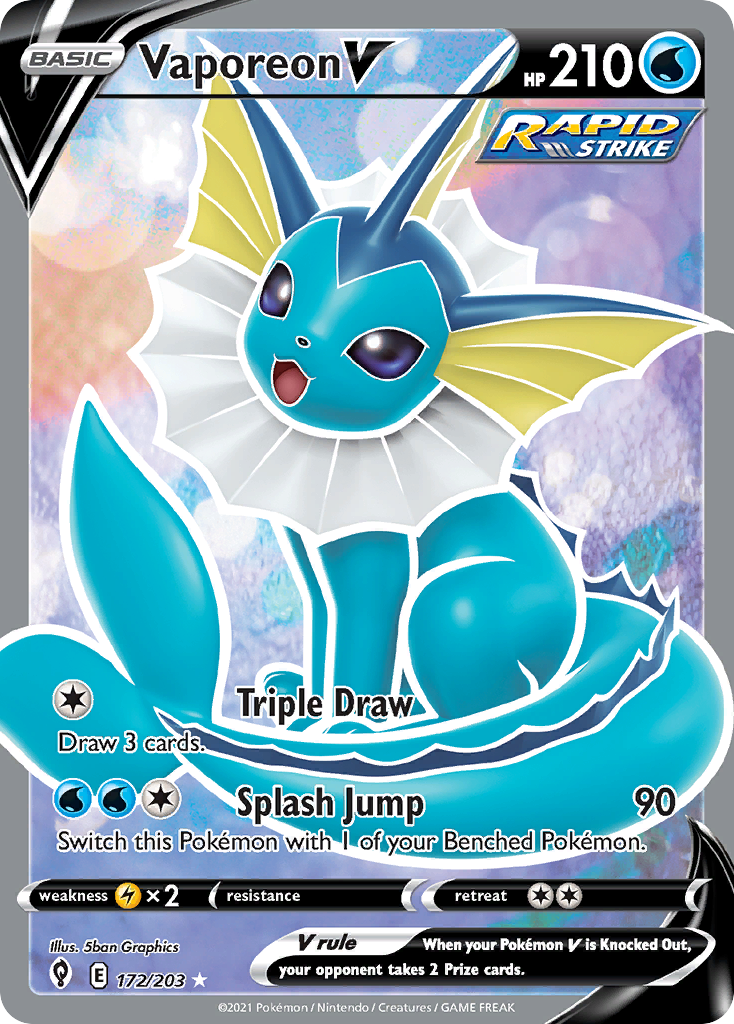 Vaporeon V (172/203) [Sword & Shield: Evolving Skies] - Deck Out Gaming