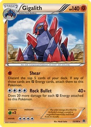 Gigalith (Cracked Ice Holo) - 53/98 Emerging Powers (53) [Blister Exclusives] - Deck Out Gaming