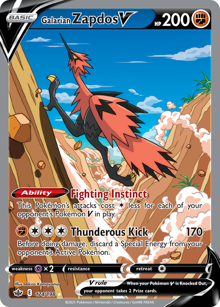 Galarian Zapdos V (174/198) [Sword & Shield: Chilling Reign] - Deck Out Gaming