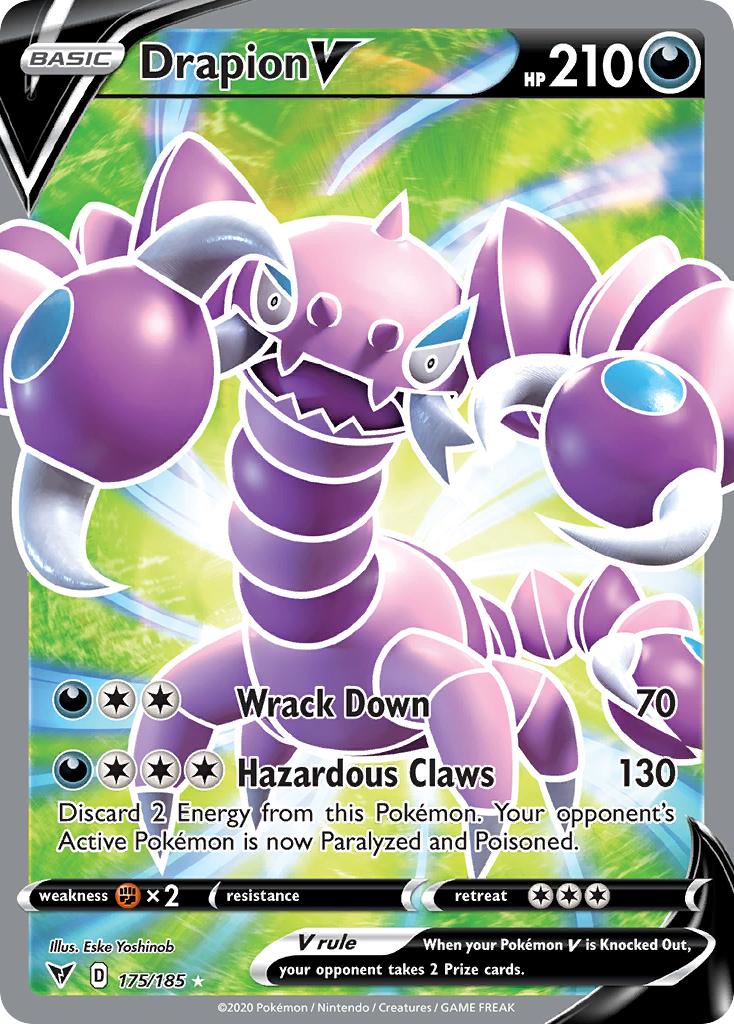 Drapion V (Full Art) [SWSH04: Vivid Voltage] - Deck Out Gaming