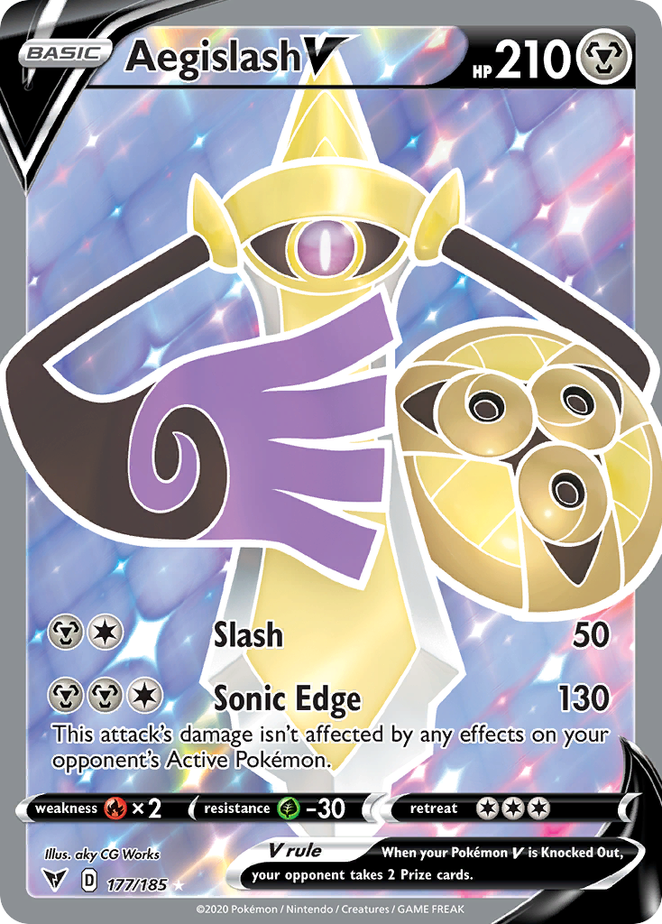 Aegislash V (Full Art) [SWSH04: Vivid Voltage] - Deck Out Gaming