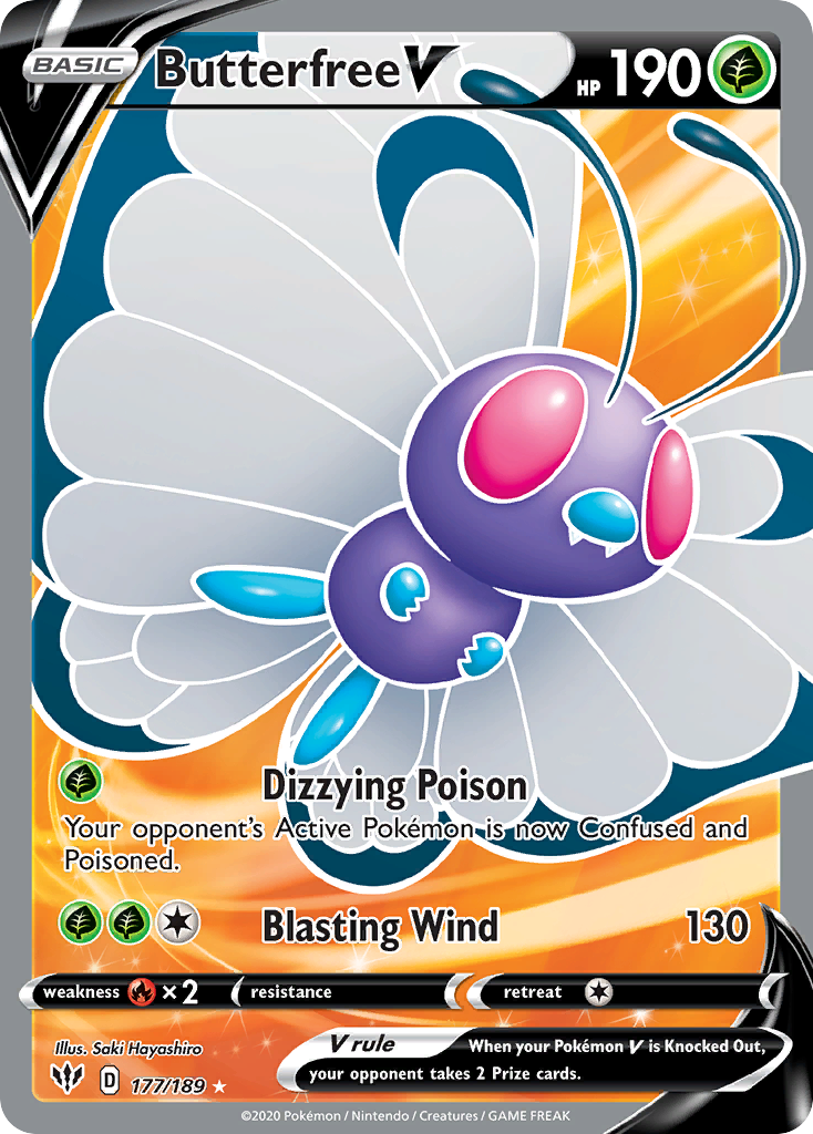 Butterfree V (Full Art) (177/189) [SWSH03: Darkness Ablaze] - Deck Out Gaming