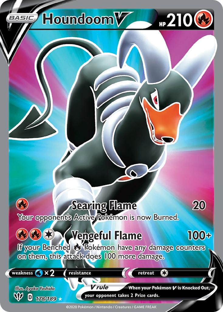 Houndoom V (Full Art) (178/189) [SWSH03: Darkness Ablaze] - Deck Out Gaming